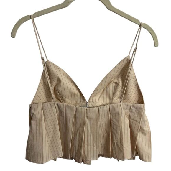 ZARA Pleated Spaghetti straps Top, Size SMALL - Picture 3 of 11